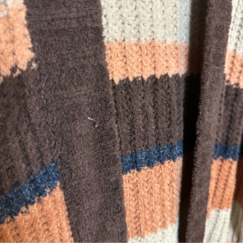 American Eagle Multicolored Striped Open Front Sweater Cardigan Oversized XS/S - Picture 10 of 12